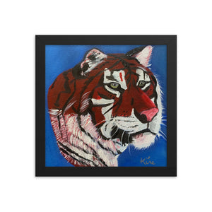 School Tiger - Framed poster